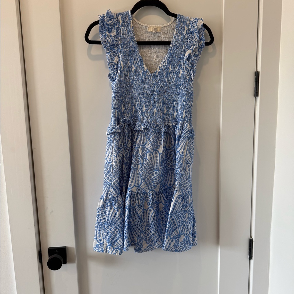 Blue and White Dress